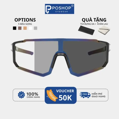 Kính mắt đổi màu thể thao chống UV400 chống bụi đa năng bảo vệ mắt đi đường ,đạp xe , trekking DMTT POSHOP