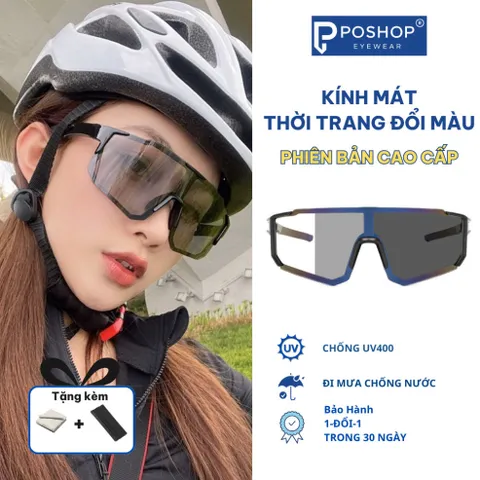 Kính mắt đổi màu thể thao chống UV400 chống bụi đa năng bảo vệ mắt đi đường ,đạp xe , trekking DMTT POSHOP