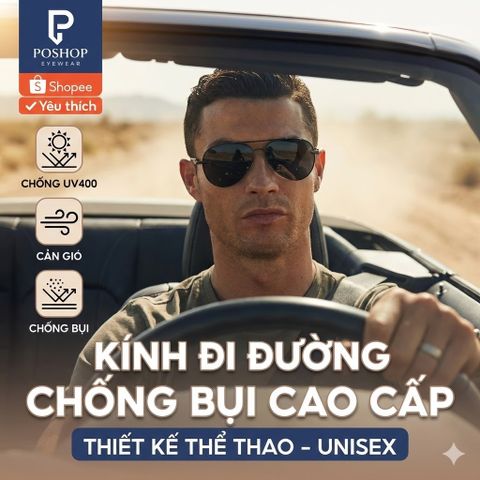 Kính Mát Đen Nam Chống Chói Cao Cấp Kính Râm Tròng Phân Cực Đi Ngày Đêm Chống UV400 M1