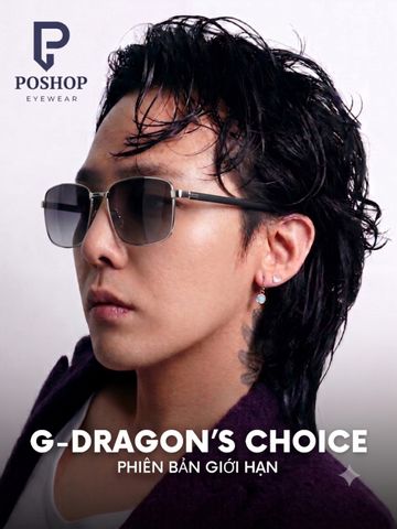 Mắt Kính Nam POSHOP Tròng Màu Gradient - Gọng Vuông Cổ Điển Lịch Lãm, Ôm Cực Chuẩn