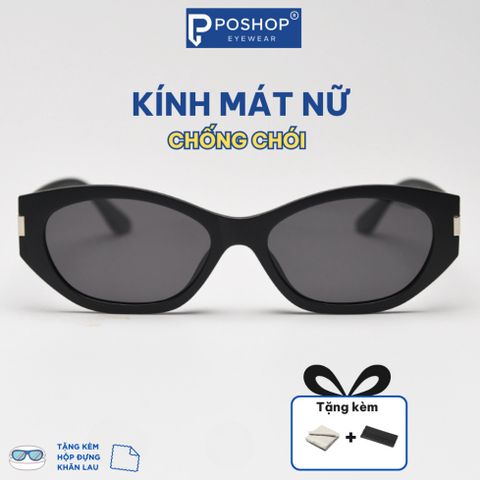 Kính mát Nam Nữ , thiết kế mắt mèo thanh lịch và cá tính, chất liệu nhẹ, chống tia UV - 2417 POSHOP