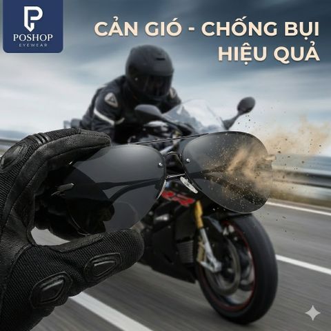 Kính Mát Đen Nam Chống Chói Cao Cấp Kính Râm Tròng Phân Cực Đi Ngày Đêm Chống UV400 M1