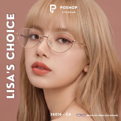 Gọng Kính Cận Titan Dẻo Cao Cấp POSHOP EYEWEAR - Mã 36016 Siêu Nhẹ, Dáng Oval Thời Trang, Kèm Dịch Vụ Cắt Mắt Kính