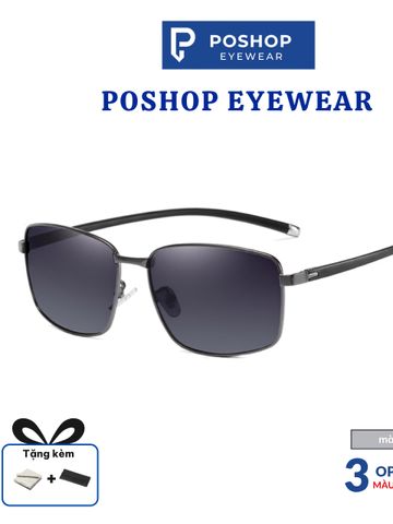 Mắt Kính Nam POSHOP Tròng Màu Gradient - Gọng Vuông Cổ Điển Lịch Lãm, Ôm Cực Chuẩn