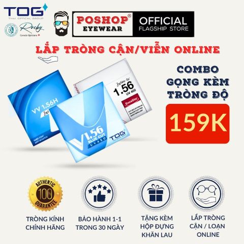 Tròng Kính Cận Đổi Màu Mắt Kính Có Độ Chống Ánh Sáng Xanh Đi Nắng Chống UV400 POSHOP