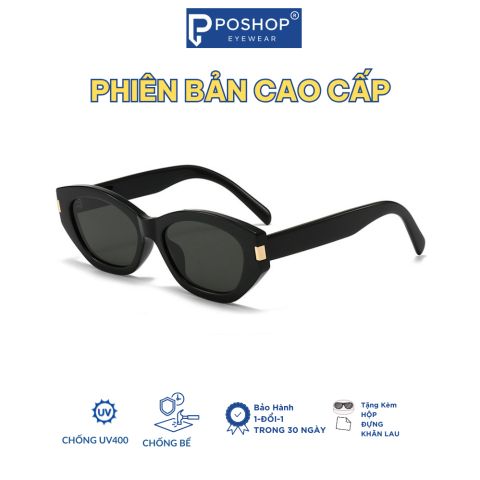 Kính mát Nam Nữ , thiết kế mắt mèo thanh lịch và cá tính, chất liệu nhẹ, chống tia UV - 2417 POSHOP