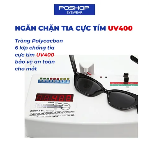 Mắt kính thời trang nữ gọng kính mát chống tia uv kiểu dáng thời trang dễ đeo B2212 POSHOP