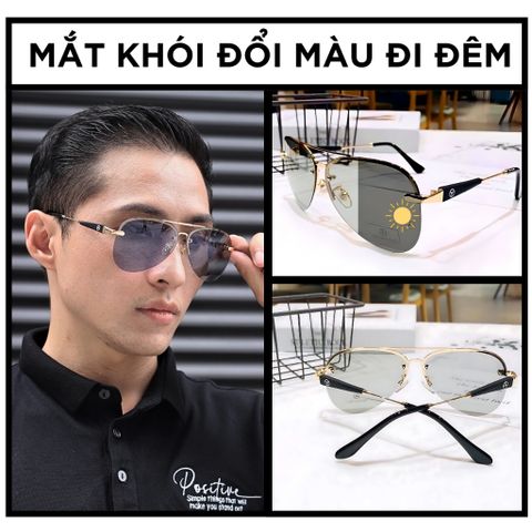 Kính mát râm đổi màu nam nữ bảo vệ mắt chống tia uv mắt kính phân cực thời trang đi đêm DM01 POSHOP