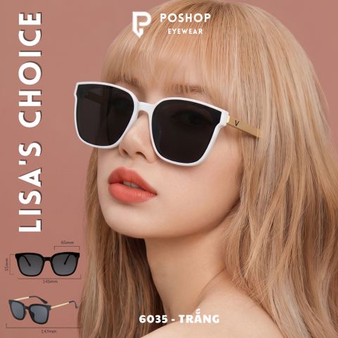 Kính Mát Nữ Thời Trang Mắt Kính Râm Unisex Gọng Kim Loại Dáng Vuông Chống UV400 Đi Đêm 603P POSHOP