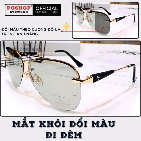 Kính mát râm đổi màu nam nữ bảo vệ mắt chống tia uv mắt kính phân cực thời trang đi đêm DM01 POSHOP