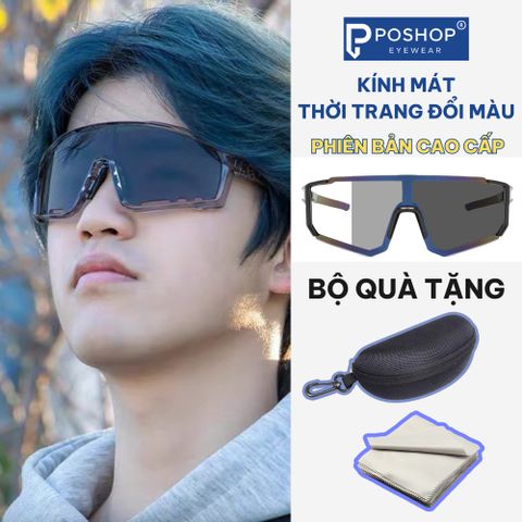 Kính mát râm đổi màu nam nữ bảo vệ mắt chống tia uv mắt kính phân cực thời trang đi đêm DM01 POSHOP