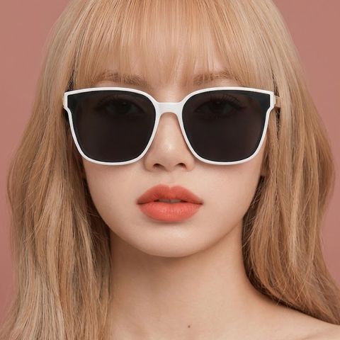 Kính Mát Nữ Thời Trang Mắt Kính Râm Unisex Gọng Kim Loại Dáng Vuông Chống UV400 Đi Đêm 603P POSHOP