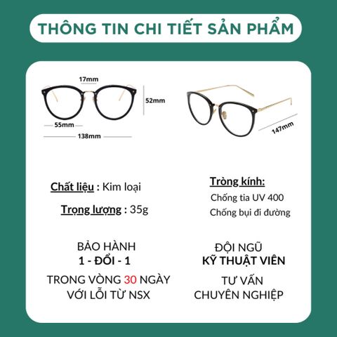 Gọng kính cận nữ unisex kiểu tròn trứng gà nhựa dẻo gọng mắt mèo thanh mảnh chân kim loại POSHOP