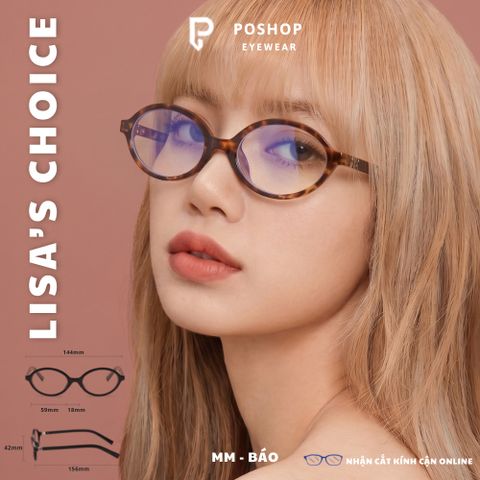 Gọng kính cận nữ MM, Kính mắt oval ôm mặt chất liệu nhựa PE siêu dẻo, form ôm sát sống mũi POSHOP