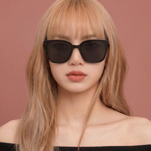Kính Mát Nữ Thời Trang Mắt Kính Râm Unisex Gọng Kim Loại Dáng Vuông Chống UV400 Đi Đêm 602335