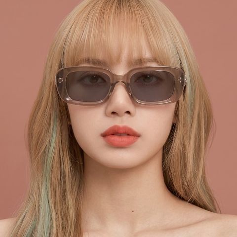 Kính mát râm đen nữ chống UV400 cao cấp bảo vệ mắt vuông dáng vuông to gọng kim loại thời trang 6035
