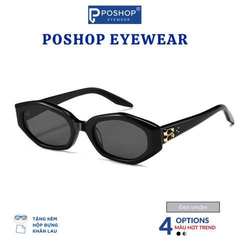 Kính Mát Nữ Thời Trang Mắt Kính Râm Unisex Gọng Kim Loại Dáng Vuông Chống UV400 Đi Đêm 602335