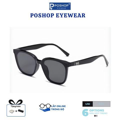 Kính Mát Nữ Thời Trang Mắt Kính Râm Unisex Gọng Kim Loại Dáng Vuông Chống UV400 Đi Đêm 602335