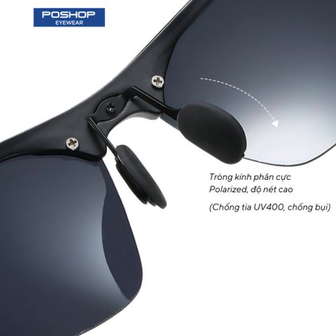Kính Mát Nam Thể Thao Chống Chói Kính Râm Tròng Phân Cực Chống UV Thời Trang M8177 POSHOP