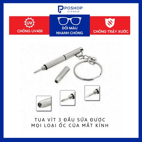 Tua vít sửa kính 3 đầu tiện lợi, nhỏ gọn, dễ sử dụng POSHOP