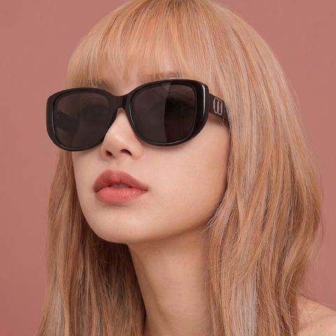 Kính mát râm đen gọng vuông bảo vệ mắt chống tia UV thời trang dành cho nam nữ 5043 POSHOP