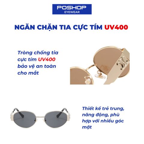 Kính thời trang , Tròng kính AC chống chói, chống tia UV cho nam và nữ CL01 POSHOP