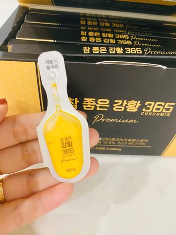 Tinh Chất Nghệ Nano Curcumin 365 Premium Hàn Quốc - Hỗ Trợ Tiêu Hoá, Làm Đẹp Da, Giảm Nám Tàn Nhang - 32 Tép Dễ Uống