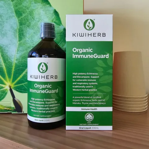 Siro KiwiHerb Organic Immune Guard |100 mL| Nâng cao sức đề kháng tự nhiên & Tăng cường sức khỏe đường hô hấp [SP Chuẩn NZ]