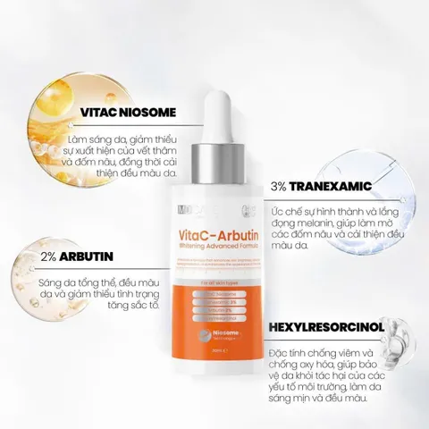 Serum MD CARE VitaC-Arbutin Giúp Trẻ Hóa và Sáng Da 30ml [hàng công ty]