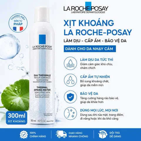 Xịt Khoáng La Roche-Posay Thermal Spring Water 300ml Làm Dịu Cấp Ẩm Cho Da Nhạy Cảm Chính Hãng