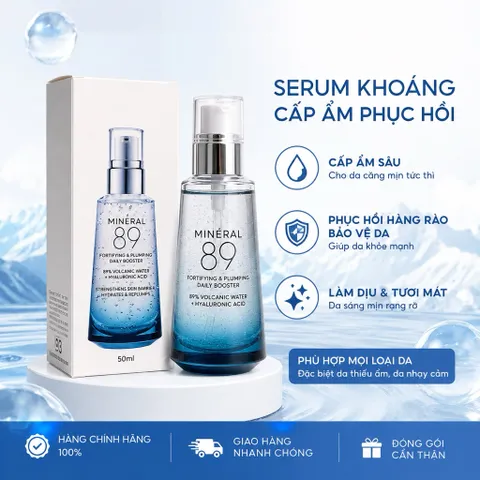Vichy Minéral 89 Serum Cấp Ẩm Phục Hồi Hàng Rào Bảo Vệ Da 50ml Chính Hãng