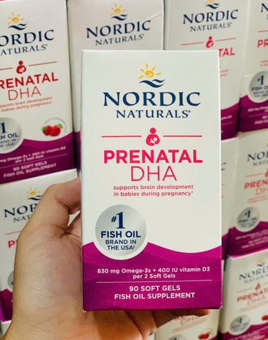 Nordic Naturals Prenatal DHA |90 viên| Tăng cường đề kháng cho Mẹ Bầu & Giảm biến chứng thai kỳ - Phát triển não bộ & Hoàn thiện thị giác cho thai nhi [SP Chuẩn Mỹ]