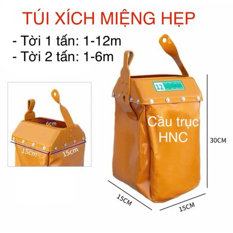 ✅ Túi đựng xích, túi treo xích dùng trên pa lăng xích điện, xích kéo tay 500kg, 1 tấn, 2 tấn, 3 tấn, 5 tấn, 10 tấn