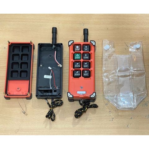 ✅ Combo Bộ vỏ tay bấm điều khiển từ xa cẩu trục F21-E1B: Vỏ nhựa, phím bấm, key từ, ăng ten, túi đựng (Có VAT)