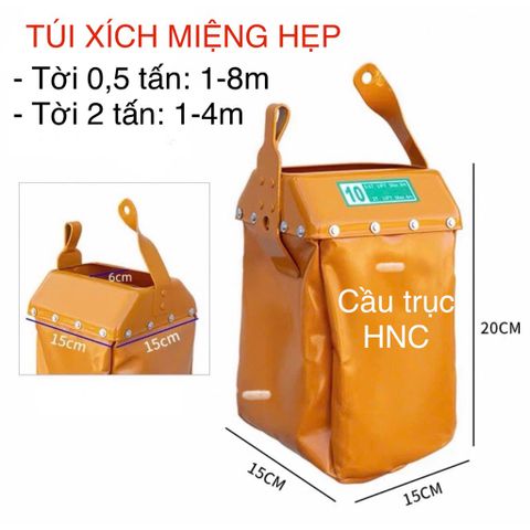 ✅ Túi đựng xích, dùng cho pa lăng xích điện, xích kéo tay từ 500kg, 1 tấn, 2 tấn, 3 tấn, 5 tấn, 10 tấn