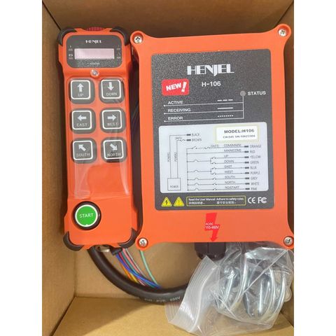 ✅ Bộ điều khiển từ xa cẩu trục H106, H108, K600, K800 Henjel, Juuko nguồn 220V/380V, bộ điều khiển 3 pha, có hóa đơn VAT
