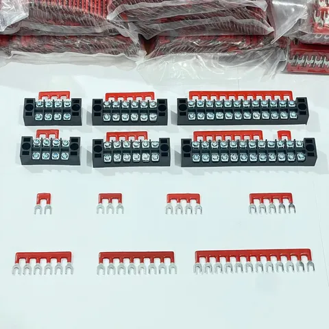 ✅ Combo 10 Thanh nối tắt cầu đấu MÀU ĐỎ, thanh dăm cài, thanh lược các loại 15A, 25A, 45A cho cầu đấu Domimo, cầu đấu TB