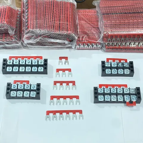 ✅ Combo 10 Thanh nối tắt cầu đấu MÀU ĐỎ, thanh dăm cài, thanh lược các loại 15A, 25A, 45A cho cầu đấu Domimo, cầu đấu TB