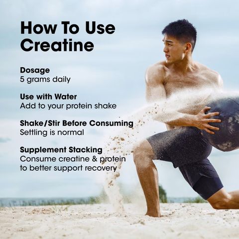 Creatine Powder - Hỗ trợ tập luyện tăng sức mạnh giúp săn chắc cơ thể, sản xuất Mỹ