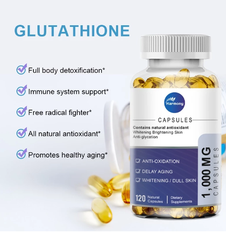 Viên nang hỗ trợ trắng và sáng da chống oxy hóa 1000mg 120 viên nang 