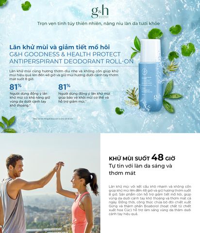 Lăn khử mùi và giảm tiết mồ hôi Amway G&H