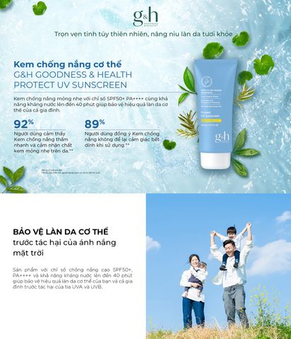 Kem chống nắng cơ thể Amway G&H