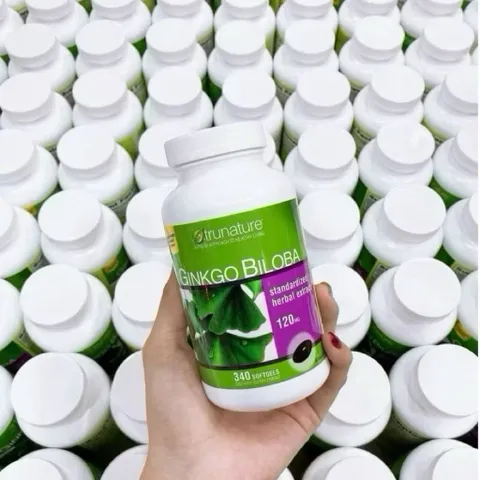 🎓🍀🌸Viên Uống Bổ Não của Mỹ TRUNATURE® GINKGO BILOBA 120mg with VINPOCETINE 340 viên