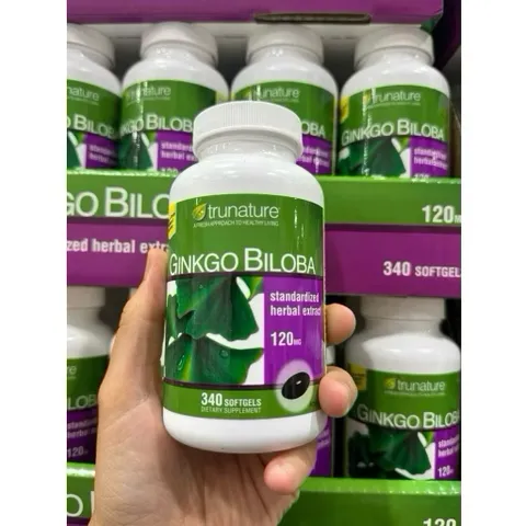 🎓🍀🌸Viên Uống Bổ Não của Mỹ TRUNATURE® GINKGO BILOBA 120mg with VINPOCETINE 340 viên