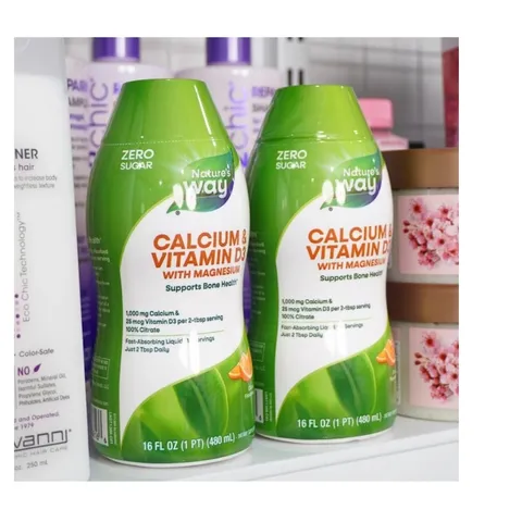 Nước Uống Bổ Sung Canxi Và Vitamin D3 Nature’s Way Calcium + Vitamin D3 Liquid 480ml