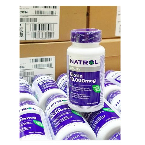 Viên Uống Natrol Biotin 10000 Mcg hộp 100 Viên Của Mỹ - Biotin 10.000 mcg 795060