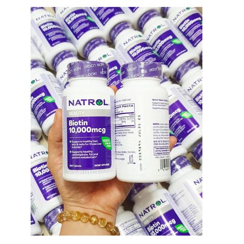 Viên Uống Natrol Biotin 10000 Mcg hộp 100 Viên Của Mỹ - Biotin 10.000 mcg 795060