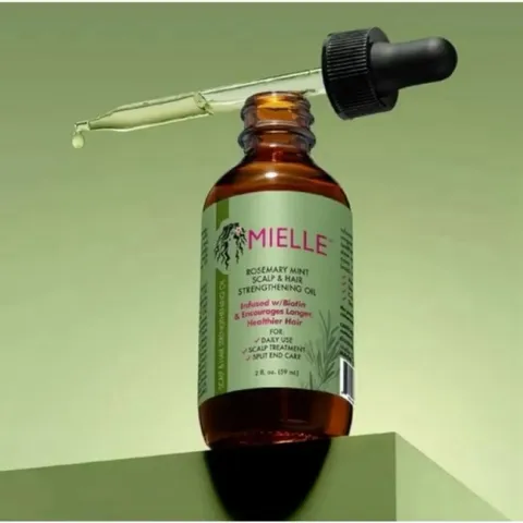 Mielle Oil Dầu dưỡng da đầu & mọc tóc bạc hà Mielle Organics với Biotin & tinh dầu, nuôi dưỡng tóc chẻ ngọn 59ml