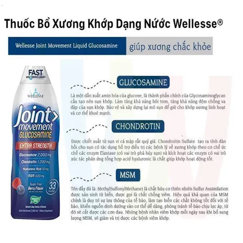Glucosamine dạng nước 1000ml của Mỹ thương hiệu joint Movement (7/2023)