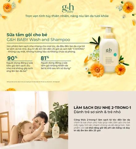 Sữa tắm gội cho bé Amway G&H